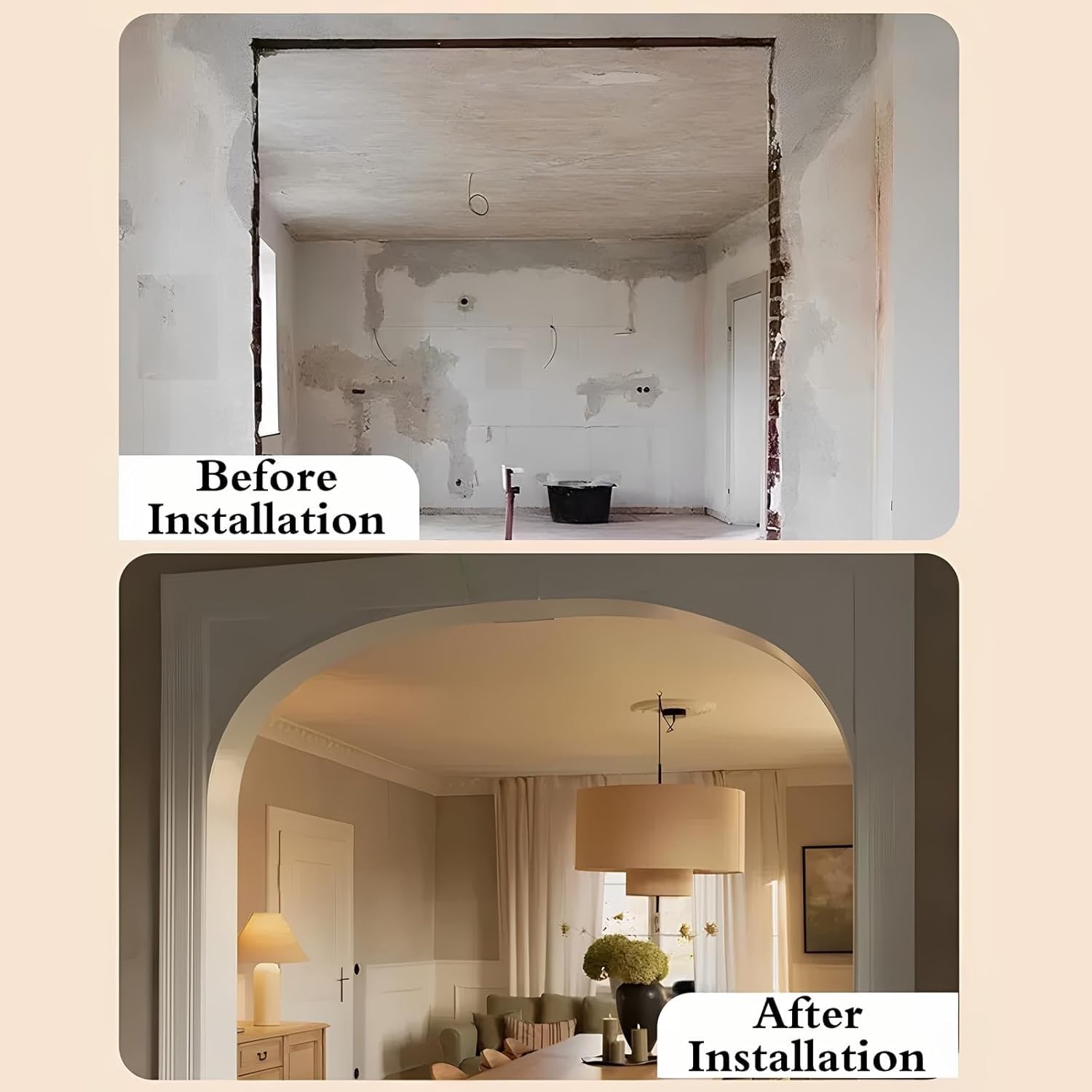 Kit For Porta Semicircolare In Schiuma For Dipingere Il Bianco Decorativo(30 * 30 * 30cm)