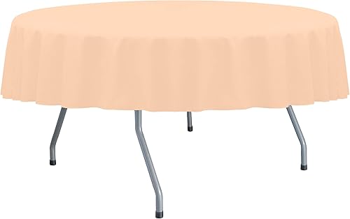 Miniatura 3 de ULTIMATE TEXTILE Cotton-Feel - Mantel redondo de comedor fino de 60 pulgadas, se adapta a mesas de menos de 60 pulgadas de diámetro, azul bígaro