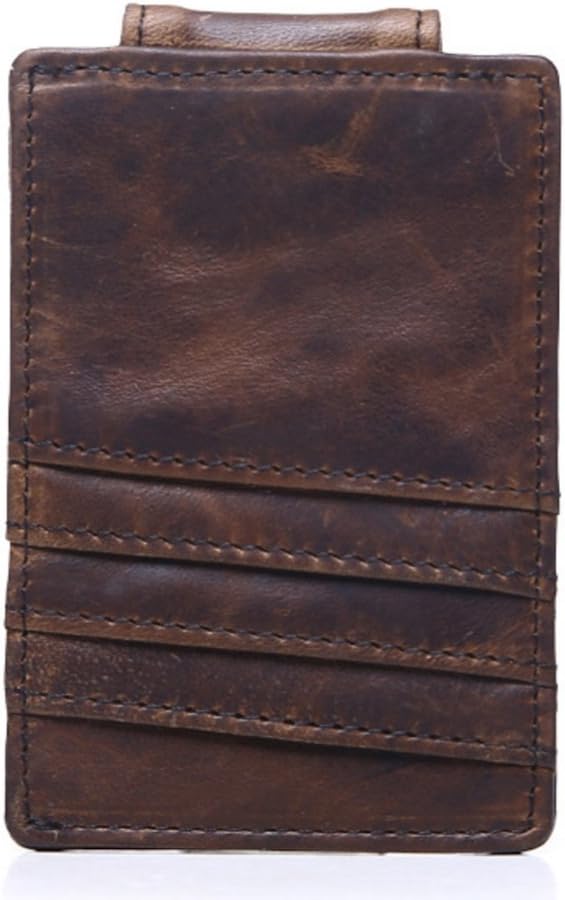 Gifts For Him, Kengadget Mens Slim Leather Money Clip Genuine Leather Multi Card Holder Front Pocket Wallet