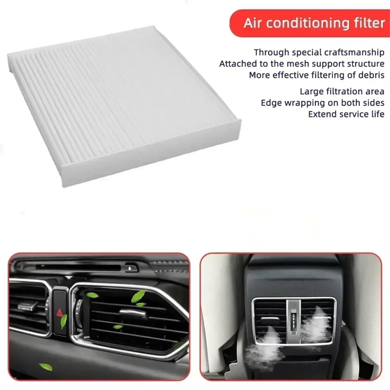 Filtre à charbon actif Filtre à air d'habitacle pour Cadillac Escalade ESV, en fibre de carbone CF11809 PCF11809 PBC38173 4071 WP10129XP VCA-1173(2pcs,Escalade ESV (15-20))