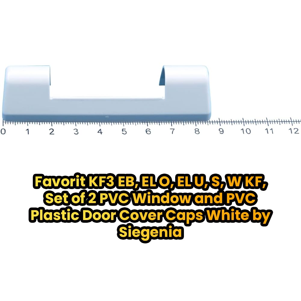 Siegenia Lot de 4 caches de fenêtre en PVC et PVC pour porte FAVORIT KF3 EB, EL O, EL U, S, W KF, Blanc, 4 Stk.