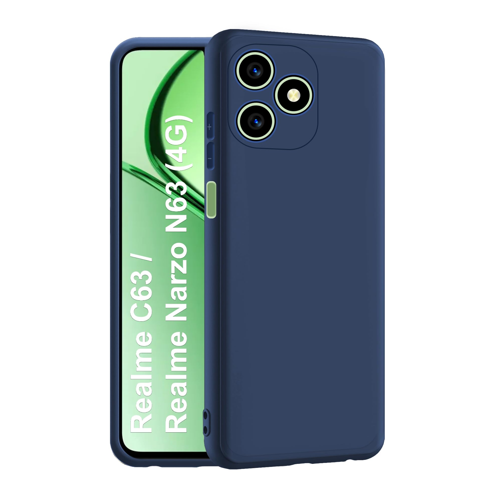 CEDO Realme C63 / Realme Narzo N63 (4G) Back Cover | Camera Bump Protection & Inner Velvet Fabric Lining | Ultra Slim Matte Soft Rubberised Case Cover (Blue) (B0DB5TGWM9) Amazon Price History, Amazon Price Tracker
