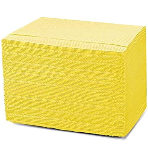 125 baberos dentales desechables para pacientes, 13 x 18 pulgadas, 3 capas impermeables para piercing, tatuaje, servilleta, babero de tejido para