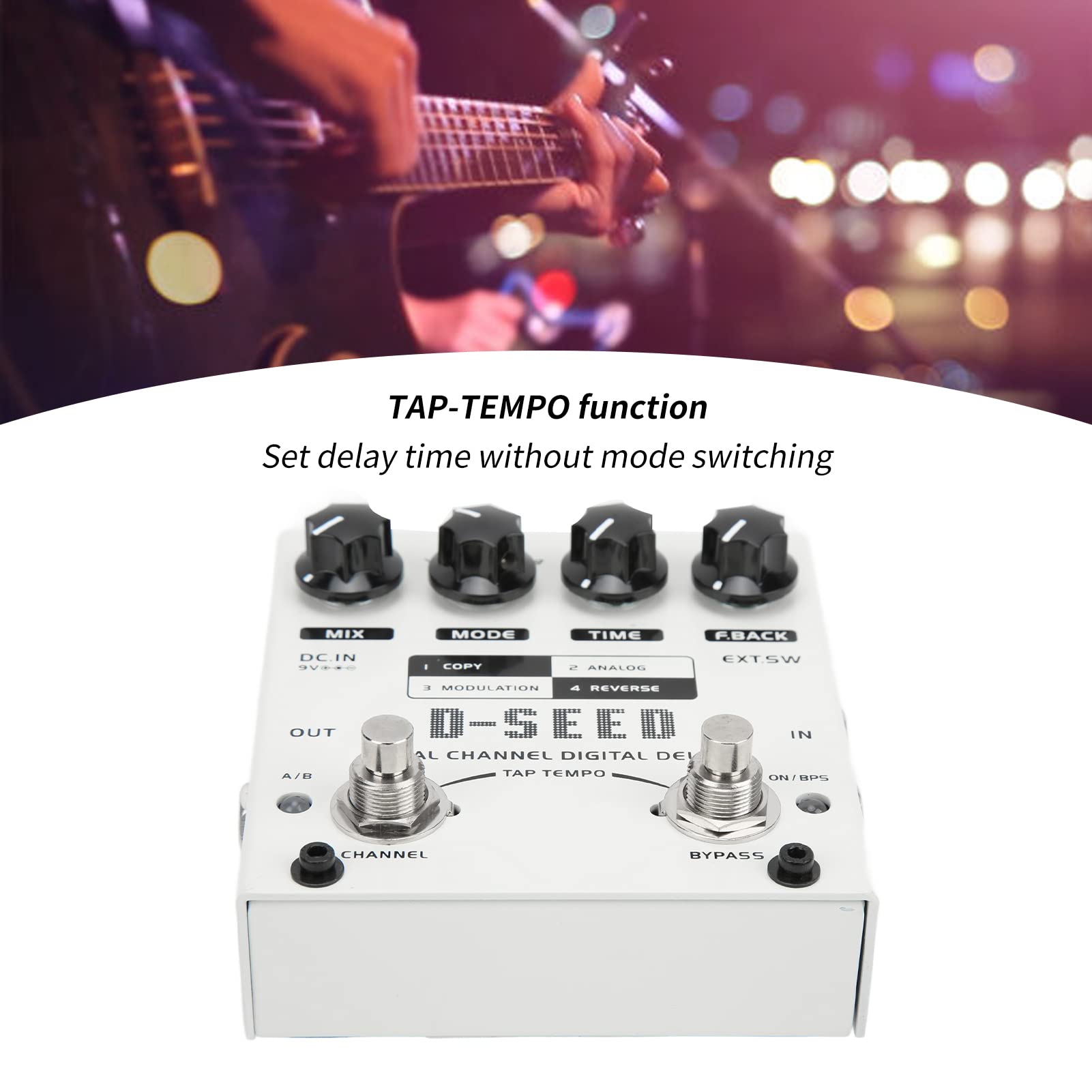 Amazon | 4モードディレイペダル、コピーアナログリバース