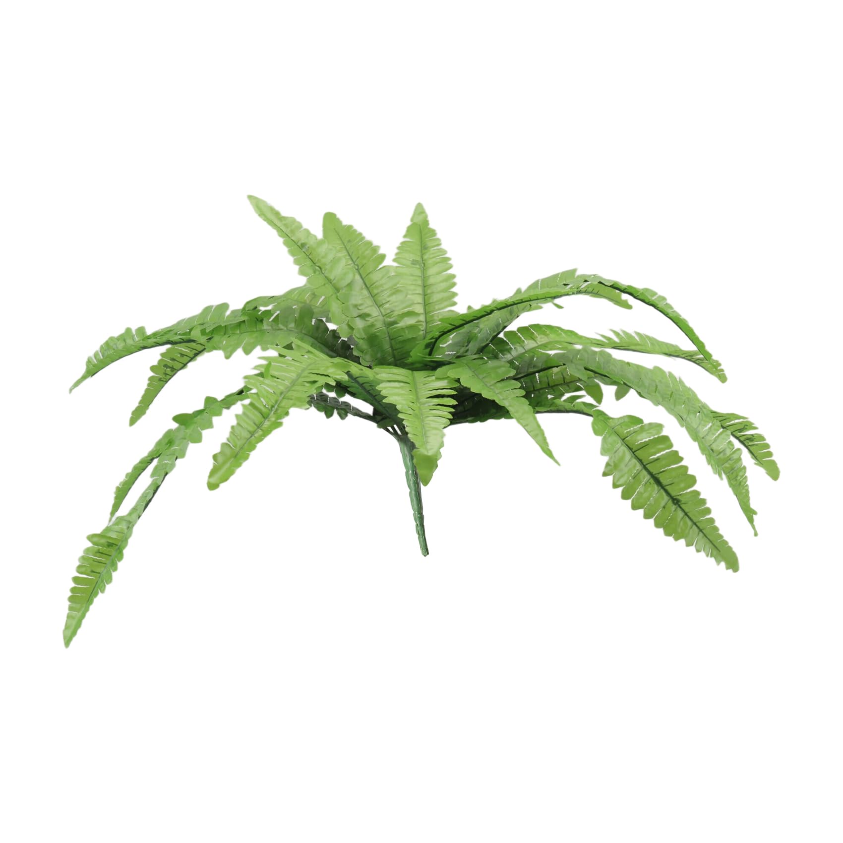 Hfgdnchva UV Lifelike Artificial Boston Fern, Artificial Ferns for Outdoors, Faux Ferns Fake Ferns Artificial Plants Easy Install