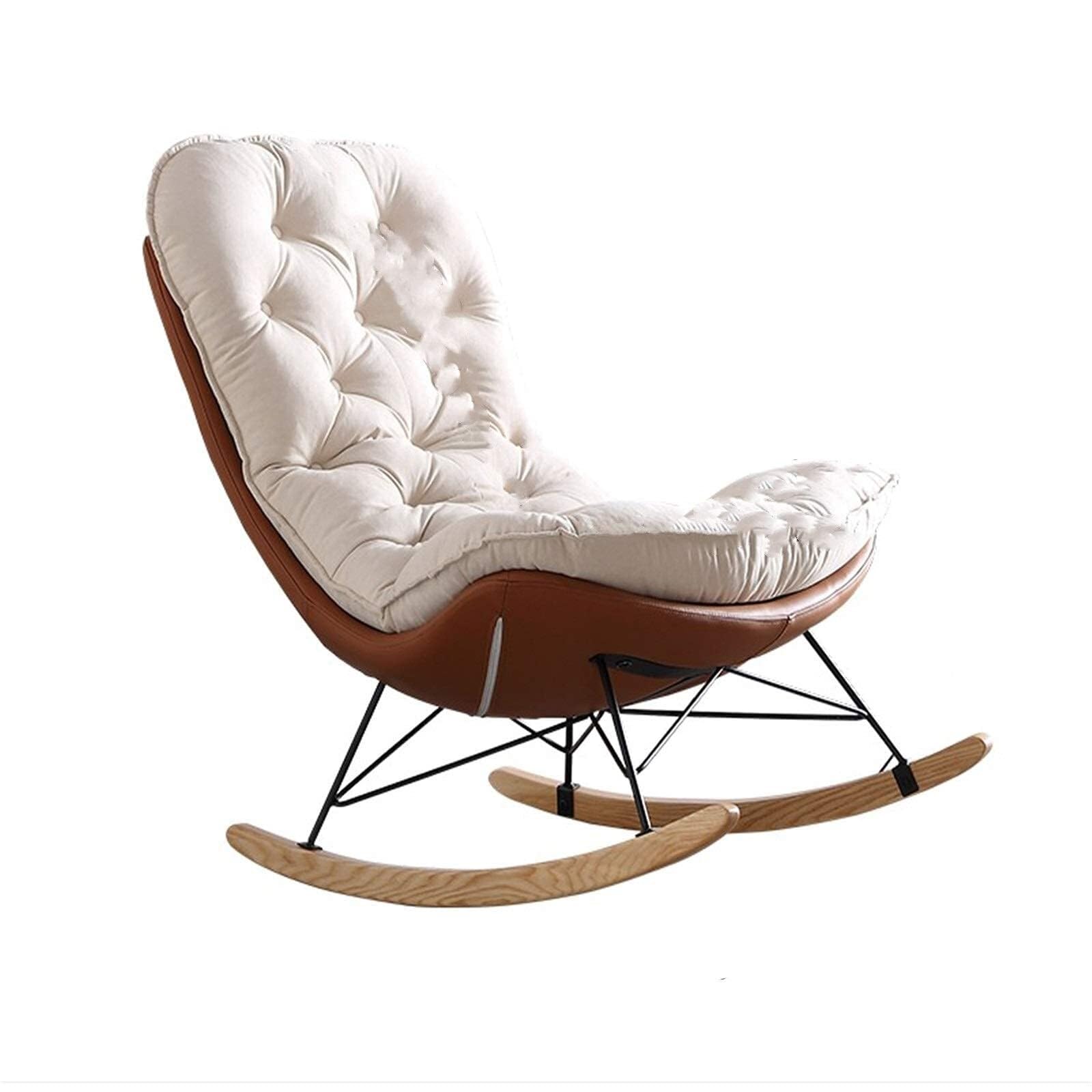 YXCUIDPRocking Chair Leisure Rocker Chairs Household Recliner Rocking Chair Adult Bedroom Balcony Leisure Lazy Living Room Sofa Chair
