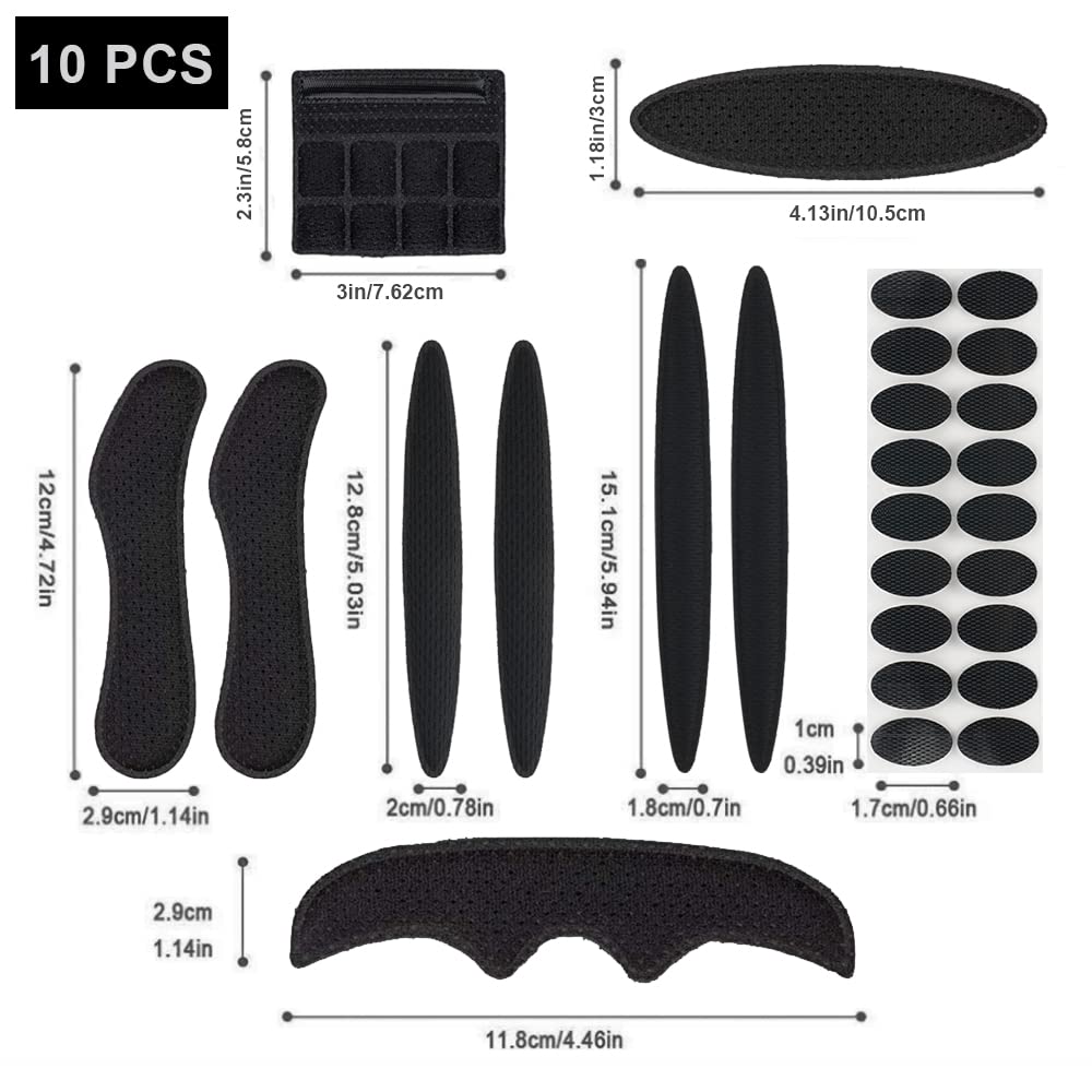 Kit di cuscinetti per casco da bicicletta con imbottitura in schiuma e punti, cuscinetti di ricambio per mountain bike