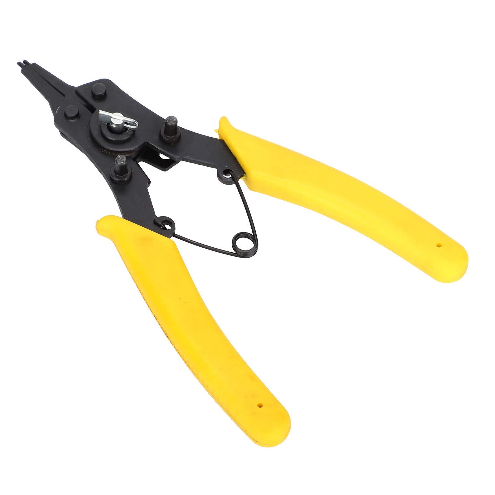Circlip Snap Round Pliers 4 In 1 Internal External Combo Tool Plastic Handle Ergonomic Design Sturdy Preventstraight Curved Clips