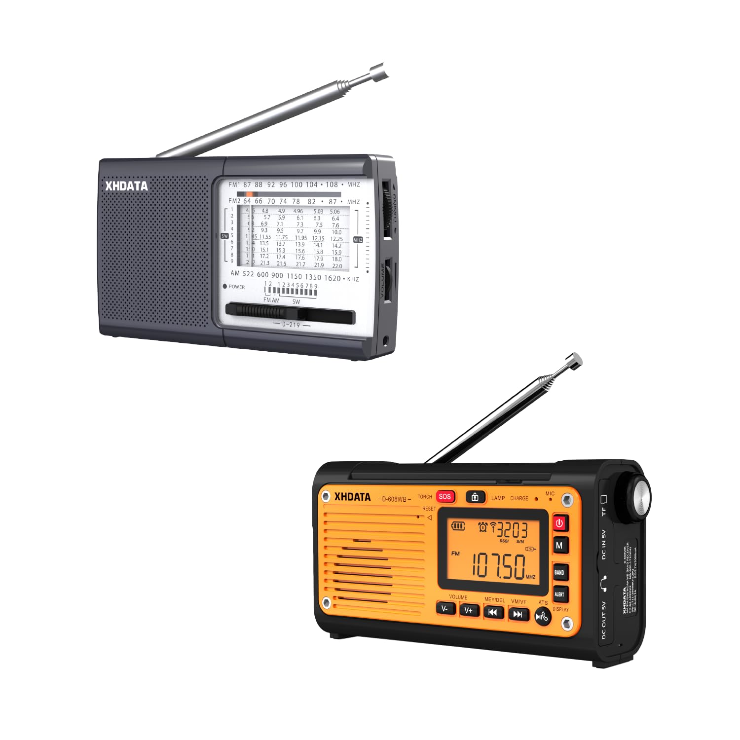Amazon.com: XHDATA D219 Portable AM FM Shortwave Radio and XHDATA