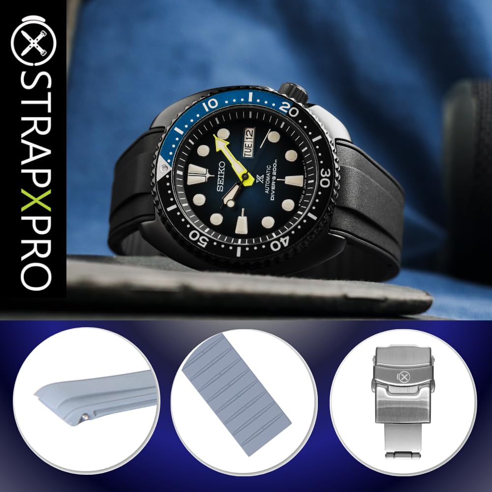 22mm Per Seiko Vertex SKX007 Tonno Sumo Tartaruga Anello In Metallo Cinturino In Gomma Cinturino Per Orologio Sportivo In Silicone - Foto 6