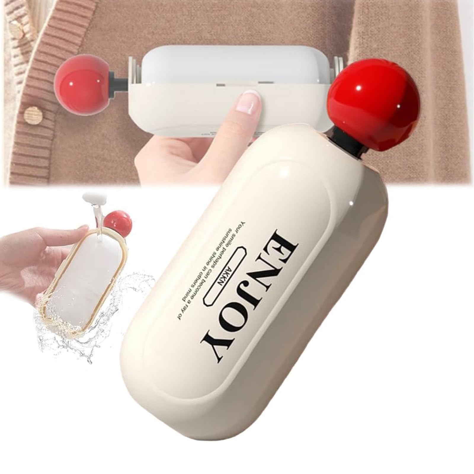 1pcs Enjoy Lint Roller, Enjoy Sticky Lint Roller, 2 In1 Washable Lint Remover?Reusable Portable Mini Travel Sticky Roller?Furniture,Clothes,Hair Removers for Dog and Cat (Black) 