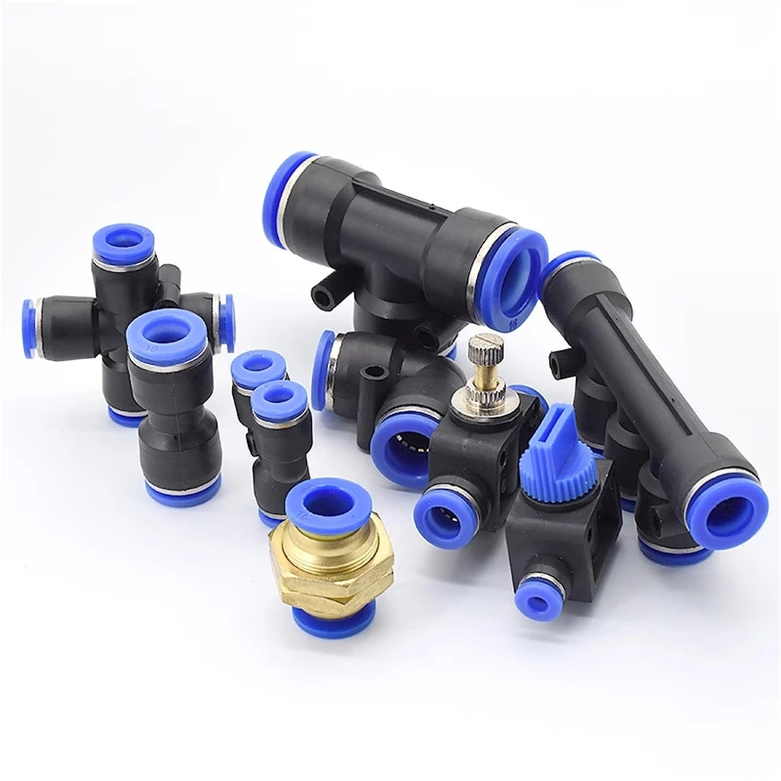 Itwaewzjsd Py(100Pcs) Pneumatic Fittings Pipe Connectors Quick Release Connector Pu Py Pk Pe Pv Sa 10Mm Push In Hose Couping 50/100Pcs ﻿(Py(100Pcs))