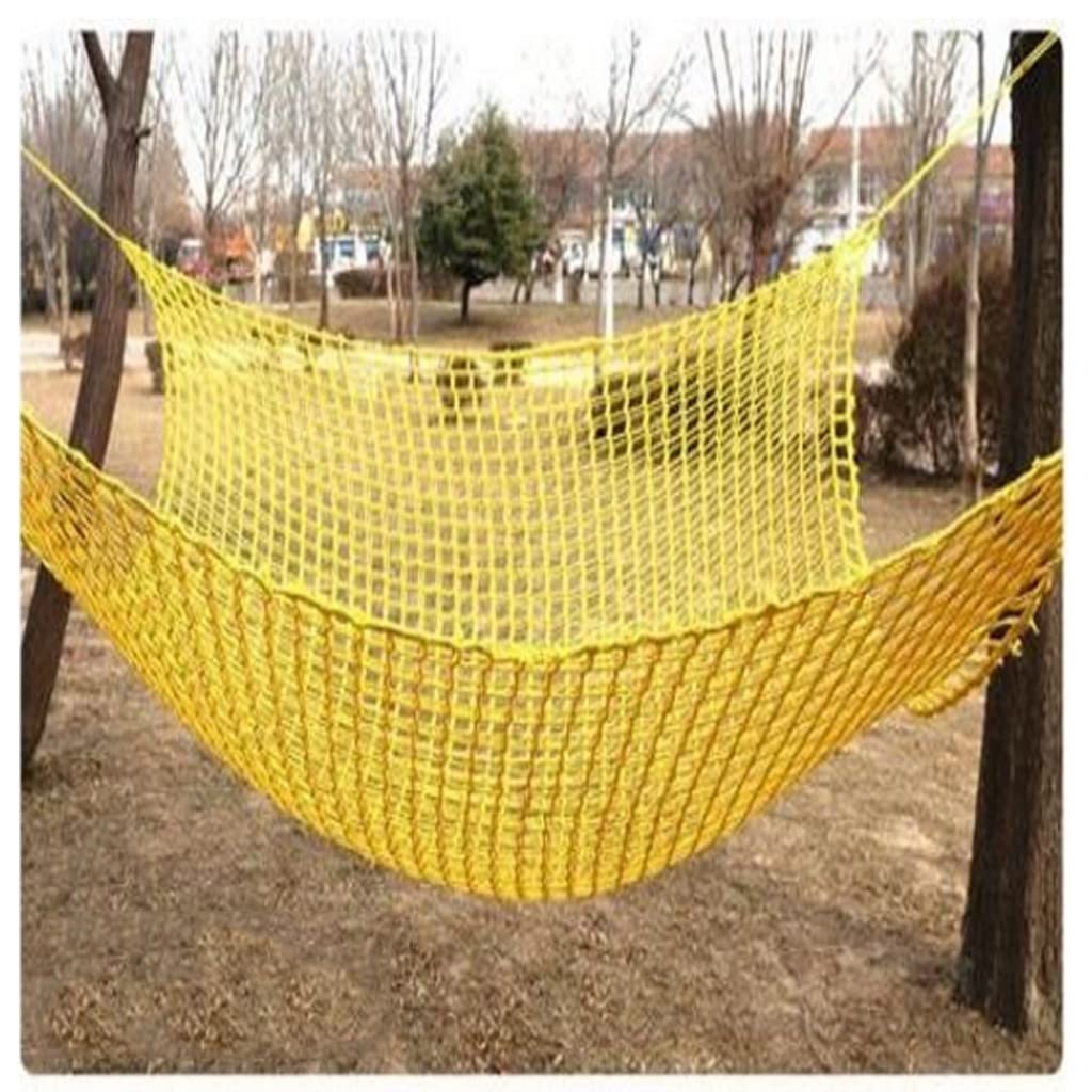 GTHTUHFD Kids Playground Climbing Cargo Net Kids Playground Net Polyester Double Layers Rope Bridge Net,Yellow-3X3m