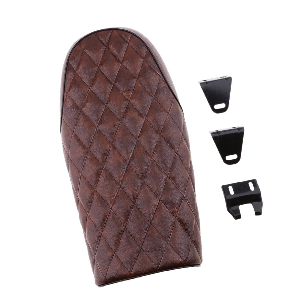 Universale Brat Flat Cafe Racer Sella Moto Vintage - Marrone