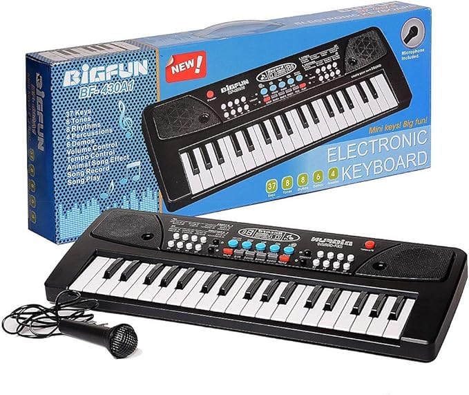 37-Key Electronic Keyboard Piano for Kids with Microphone | Musical Toy Piano | 8 Tones, 8 Rhythms, 6 Demo Songs | Educational Music Learning Toy for Boys & Girls (3+ Years)-image-17