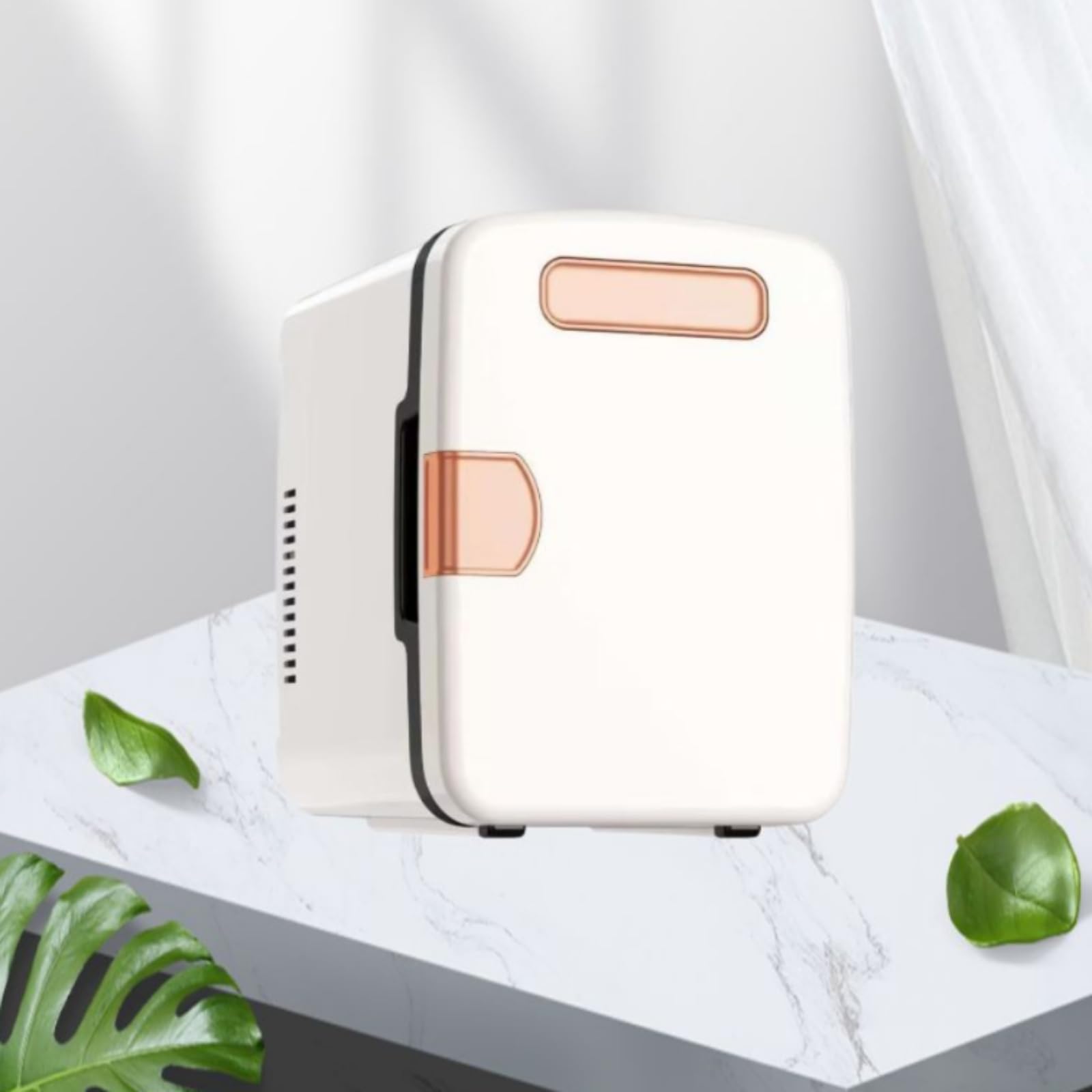 Frigorifero Portatile Ventilazione Laterale Frigorifero Compatto Plastica Liscia Frigo da Camera, Bianco