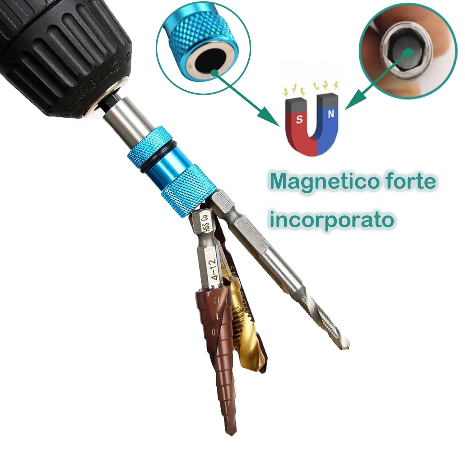 Set 3 Prolunghe Magnetiche KEWAYO 60/100/150mm - Per Avvitatori E Trapani - Foto 7