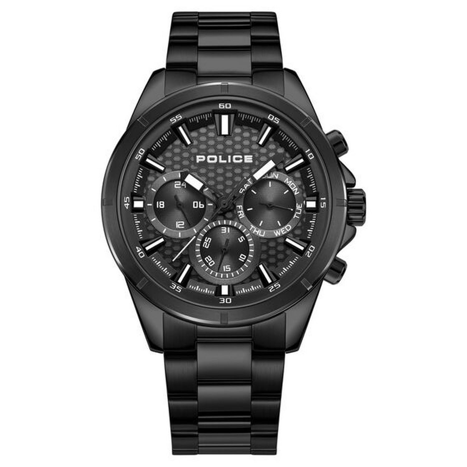 Quartz Multifunction Black Dial Black Stainless Steel Strap Watch for Men - PLPEWGK2204107-image-26