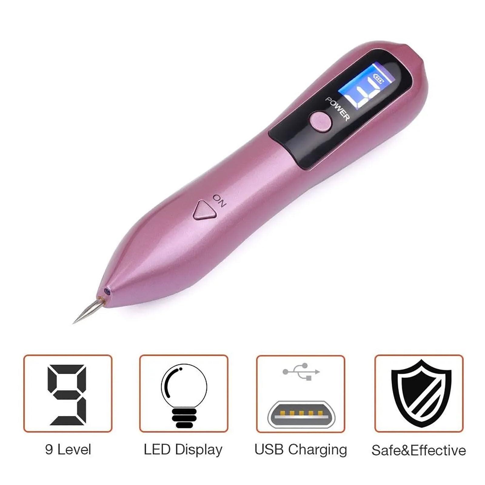 Nuzzy Pen, Nuzzy Pen for Face, 9 Adjustable Levels (sliver)