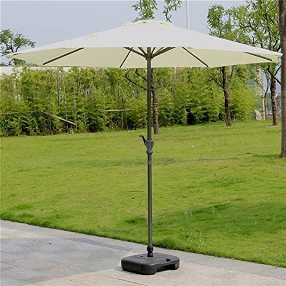 Parasols de jardin d'extérieur Parasols de terrasse beige de 2,7 m - Parasol de marché de table d'extérieur avec manivelle et 8 nervures, pour jardin, terrasse, jardin et côté piscine good