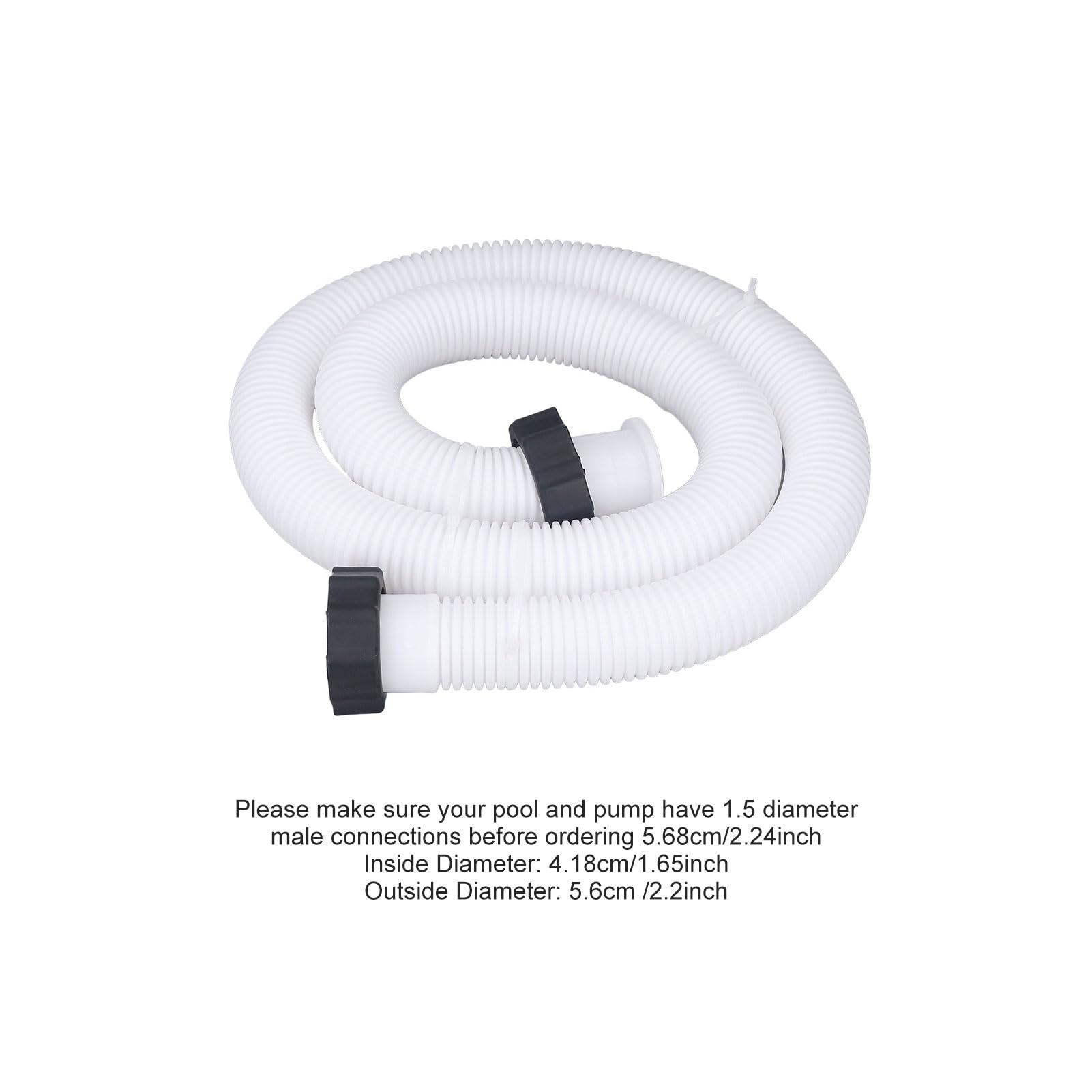 Tubo di Ricambio per Pompe per Piscina, Diametro 1,5, Tubo Interrato per Pompa per Piscina, Tubi per Piscina per Pompe Filtro, Pompe a Sabbia e Accessori per Sistemi (1,5 m)