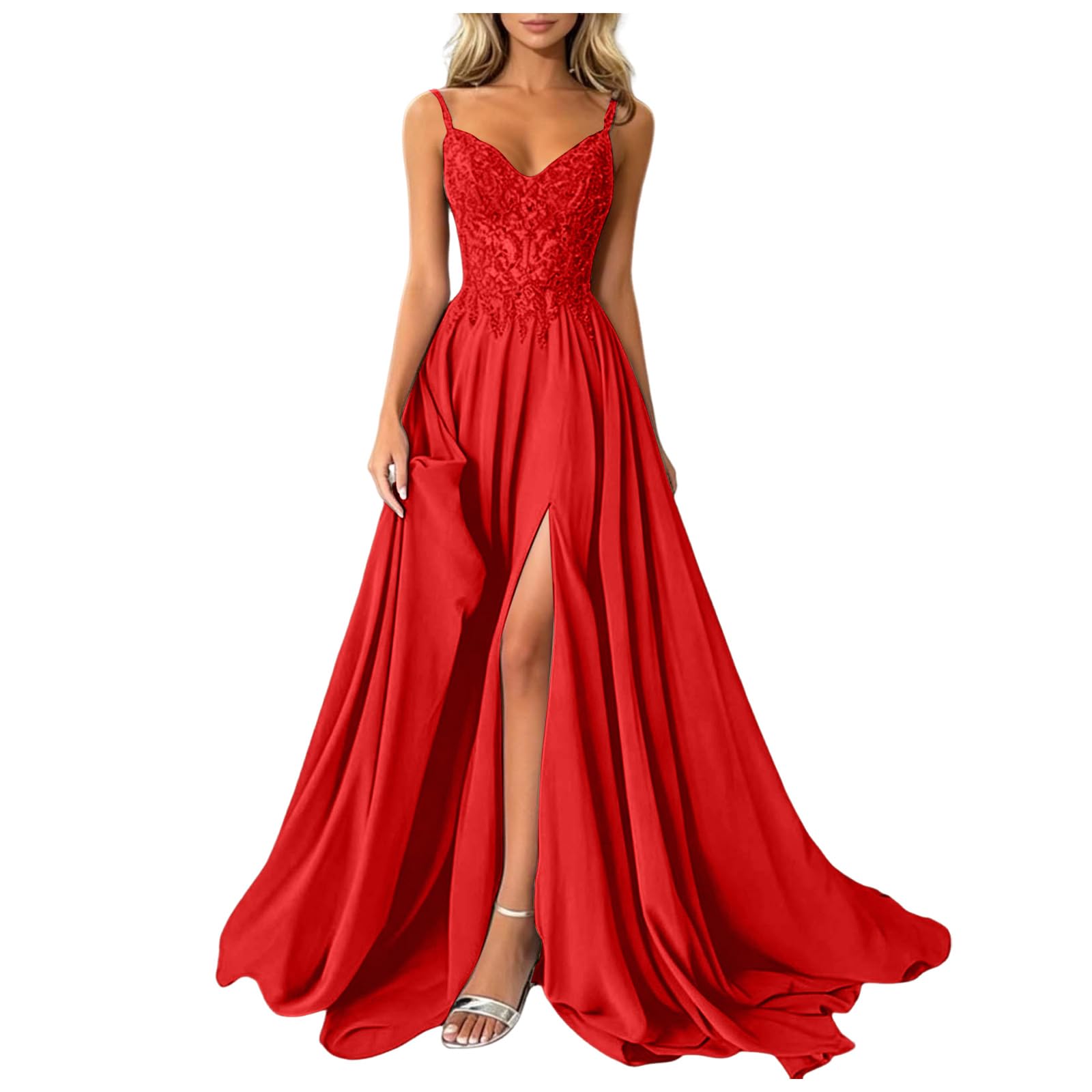 Vestido de Gasa para Mujer Cuello en V Plisado con Mangas Volantes Cintura Alta Corto Midi hasta la Rodilla Elegante para Fiesta Cóctel Boda Eventos Sociales Uso Diario