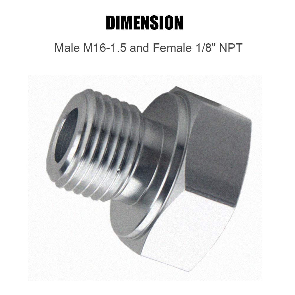 Buy LS Engine Swap M16 1.5 Adapter to 1/8 NPT Mechanical Oil Pressure