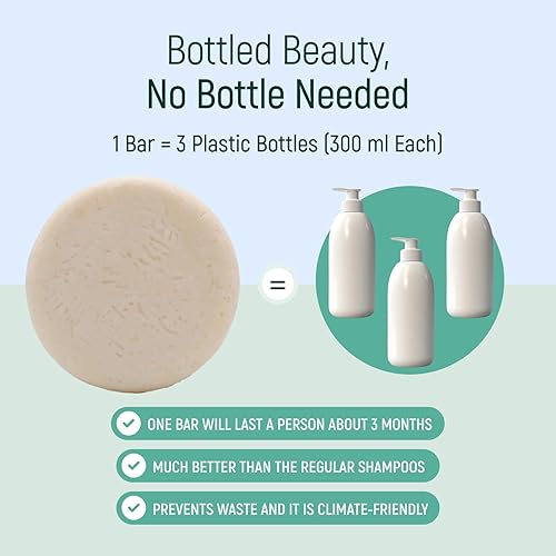 Miniatura 6 de Barra de champú de agua de proteína de arroz sólido con jabón para el cabello con efecto acondicionador - Barras de champú para cabello con todos