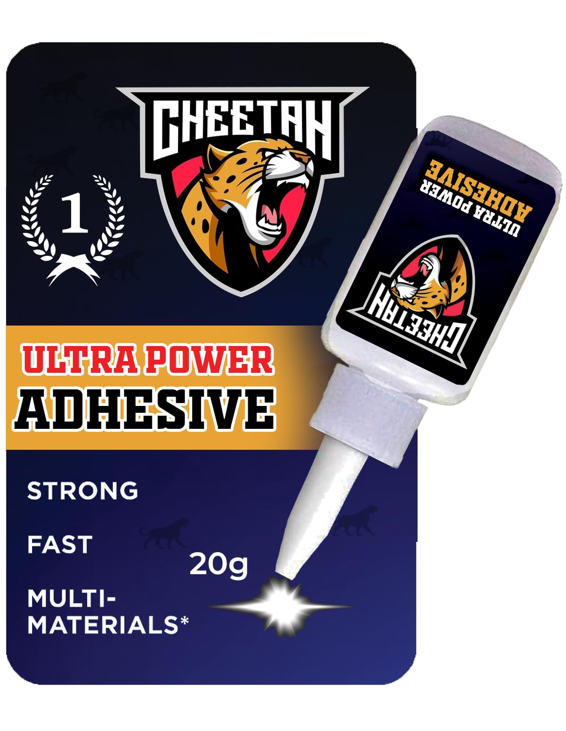 Visaan Cheetah Super Glue Ultra Strong All Purpose Liquid Adhesive for Glass, Ceramic, Plastic, Metal, bonds in seconds, waterproof, multi material, DIY, super glue, 20g (B0CVL72WZ8) Amazon Price History, Amazon Price Tracker