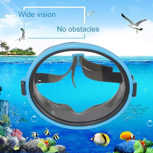 Miniatura 3 de Universal Snorkel Mask Oval Single-Lens Scuba Dive Mask Diving Goggles Equipment Anti-Fog Swim Mask Anti-Leak Diving Mask with Adjustable Straps
