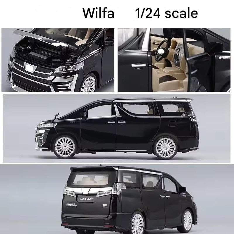 Image of FEXXA 1.24 Scale Toyo-TA VELLFIRE Exclusive Alloy Metal Pull Back Die-cast Car Model with Sound Light Mini Auto Toy for Kids Metal Model Toy Car with Sound and Light [Multicolor]