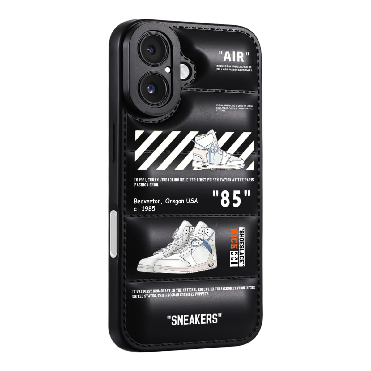 danduolai Cool Phone Case for iPhone 16 Case for Boys Men Basketball Sneaker Design Aesthetic Street Shockproof Designer Case Full Body Drop