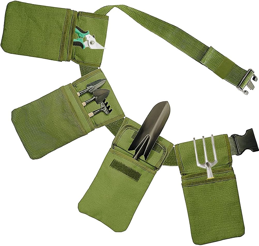 Gardening Tool Belt Women, Canvas Garden Waist Apron with Pocket