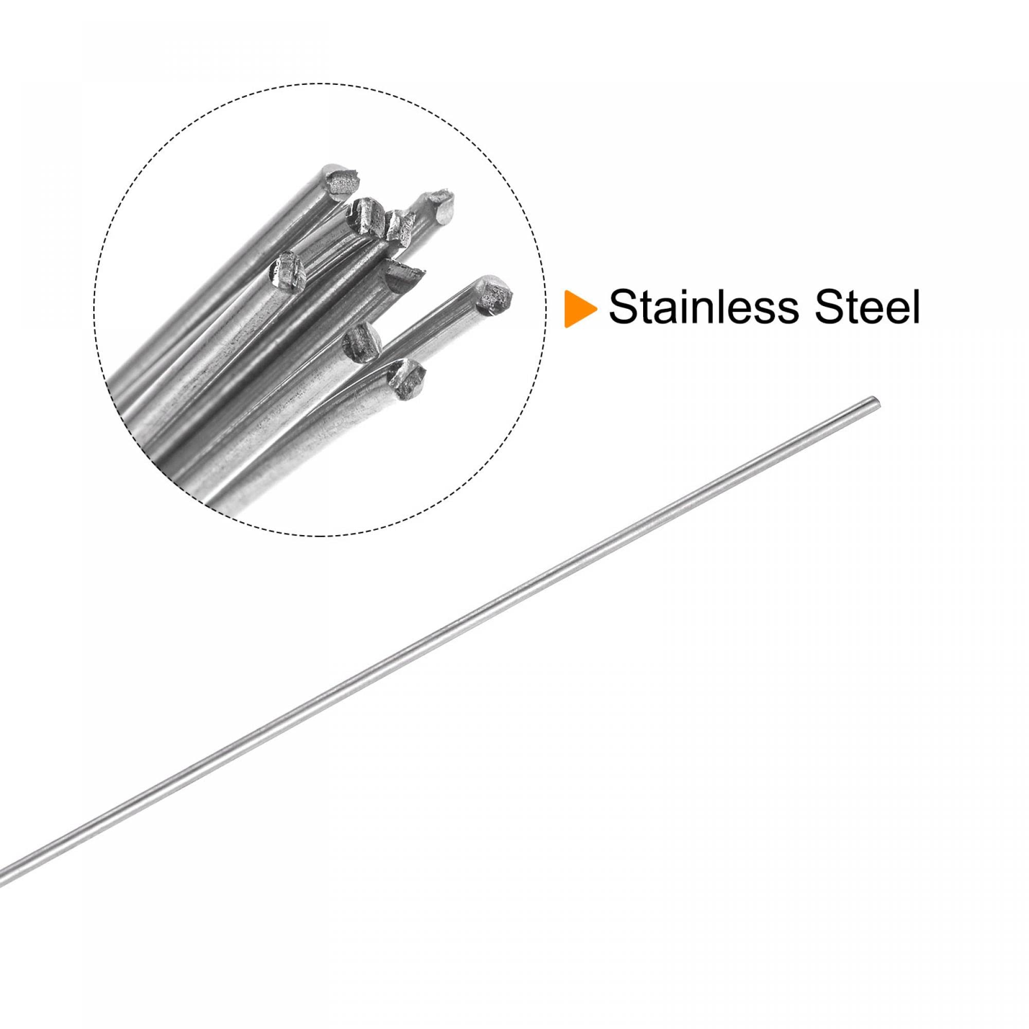 uxcell Asta di saldatura TIG in acciaio inox 304 1/16" x 20" 10Pcs