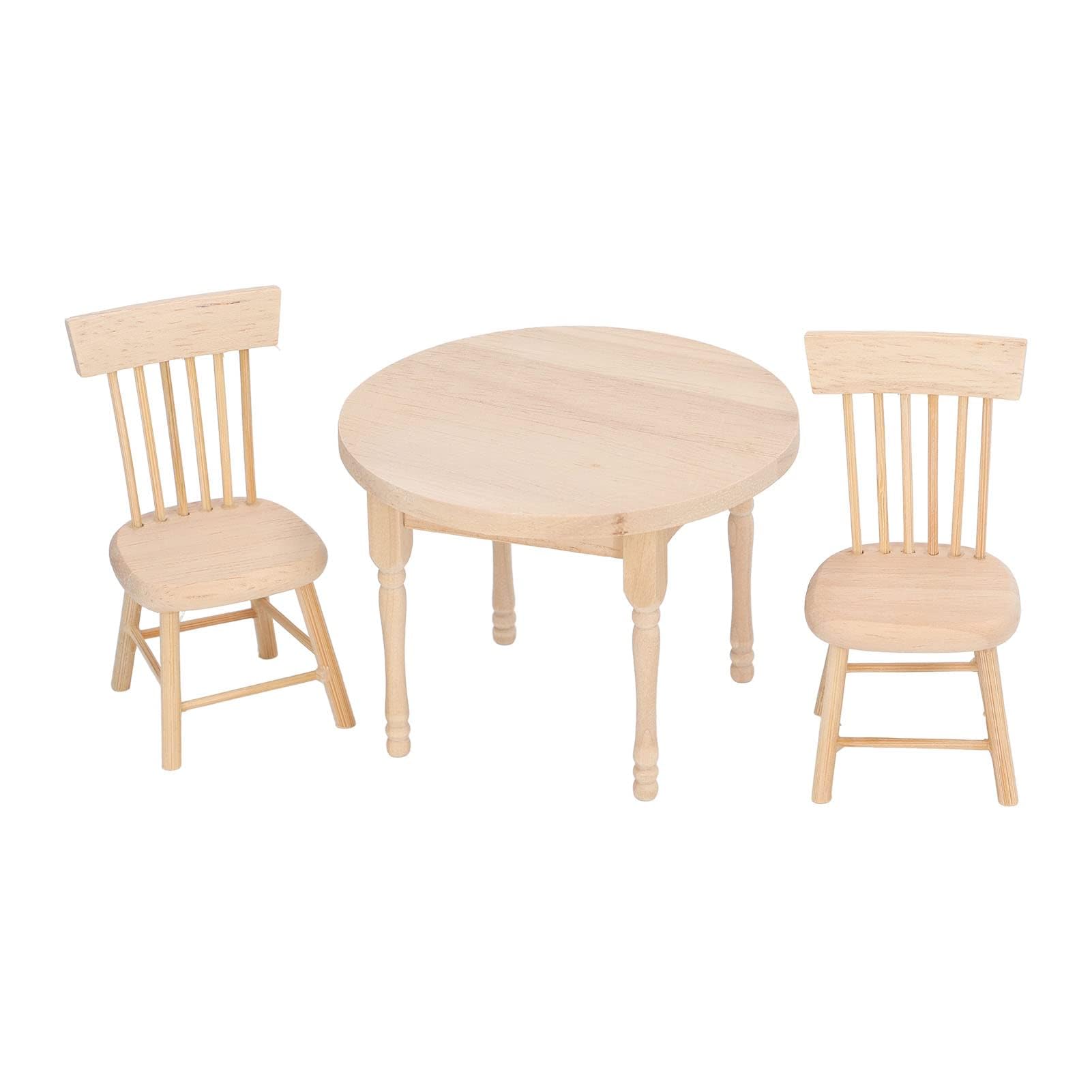 Sgabello dipinto a mano per casa delle bambole vintage, scala 1:12, panca in stile scandinavo primitivo - Italia