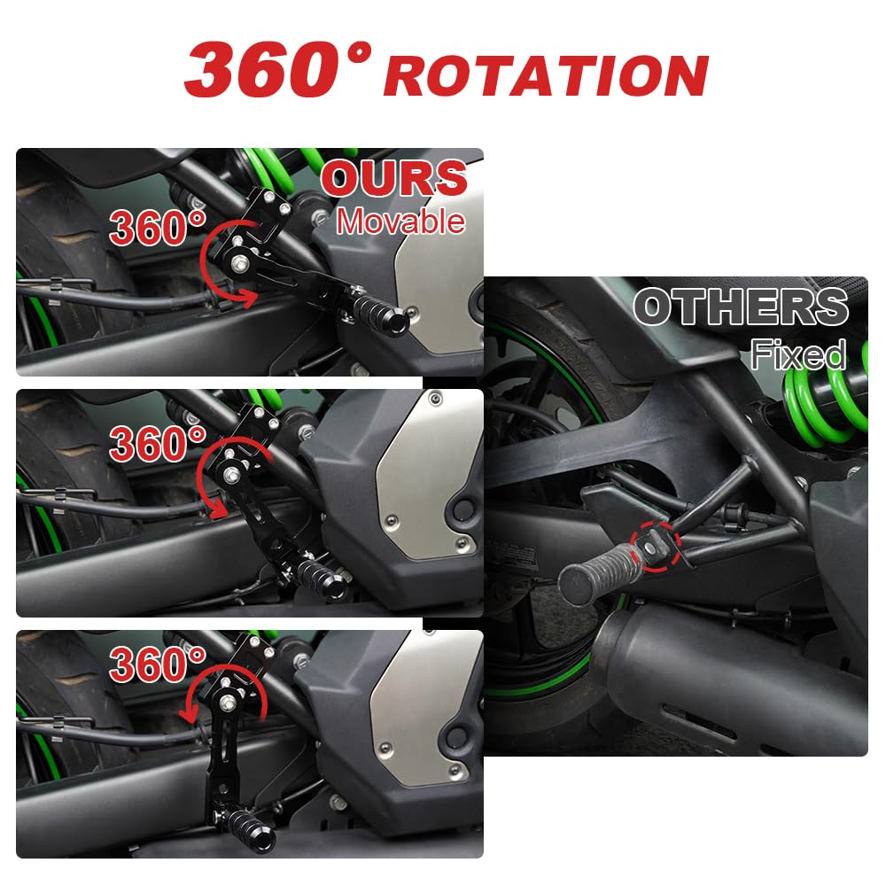 Amazon.com: Xitomer 7/8-1 1/8” Foot pegs Highway Peg Mounts