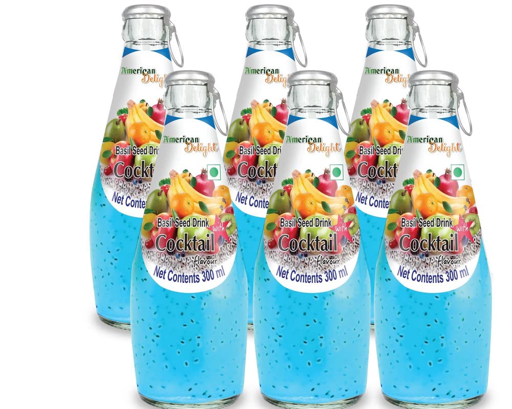 Buy American Delight Basil Seed Drink Cocktail Fruit Flavour (Pack of 6