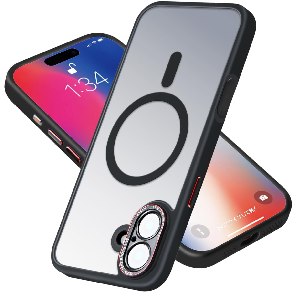 Amazon.co.jp: SKILIWAH iPhone 16 Plus ケース MagSafe対応 ブラック