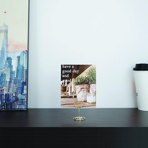 Miniatura 5 de 20 mini soportes para números de mesa, soporte para tarjetas de lugar en forma de corazón, soportes de fotos premium para mesas, soportes para