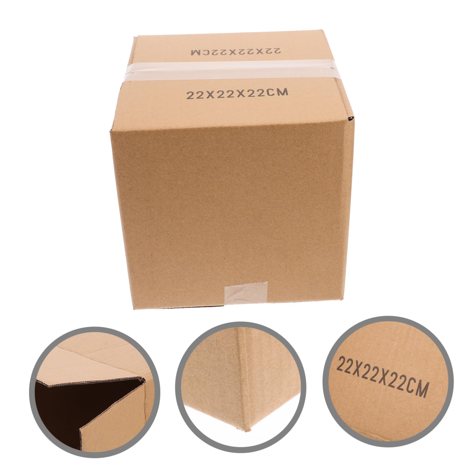 HOMSFOU 5 Pièces Lot de Boîtes Carton Carrées Cartons Emballage Moyens Robustes Durables
