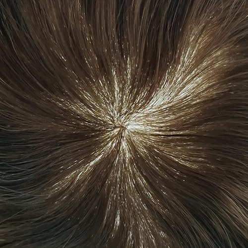 Miniatura 3 de Toupee - Pieza de pelo para hombre, pieza completa de poliéster para hombre, sistema de reemplazo de cabello de inyección de poliuretano, prótesis