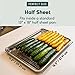 Ultra Cuisine Oven-Safe, Dishwasher-Safe 100% Stainless Steel Cooling and Baking Rack Set Heavy Duty Tight-Wire - 11.5 x 16.5-inch - Set of 2 - Half Sheet Pan Cooling Racks