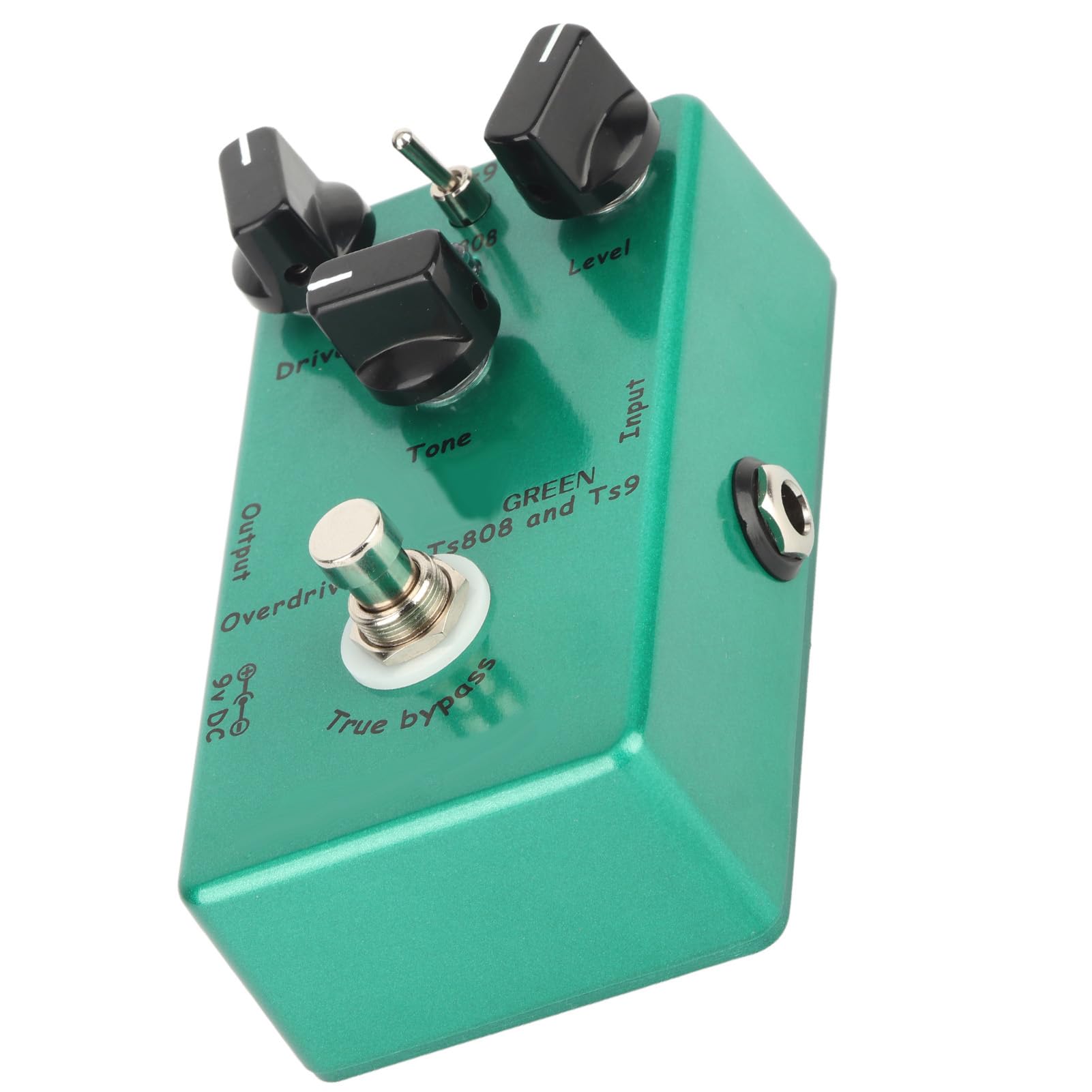 Garsent Einstellbares Tube Screamer Overdrive-Gitarrenpedal, Tragbares Effektzubehör mit LED-Anzeige Zum Gitarrenspielen, Metallgrün (TUBE SCREAMER manueller Overdrive-Effekt)