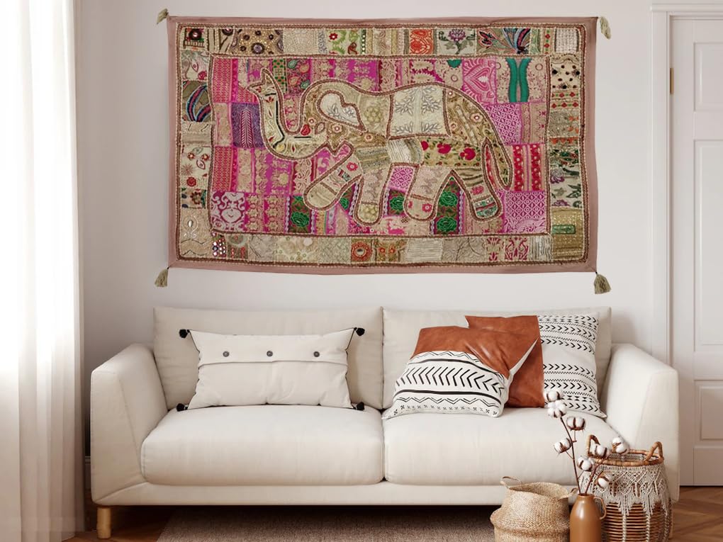 Ekam Art Rajasthani Handmade Heavy Elephant Embroidery Cotto -2 Ekam Art Rajasthani Handmade Heavy Elephant Embroidery Cotto -2