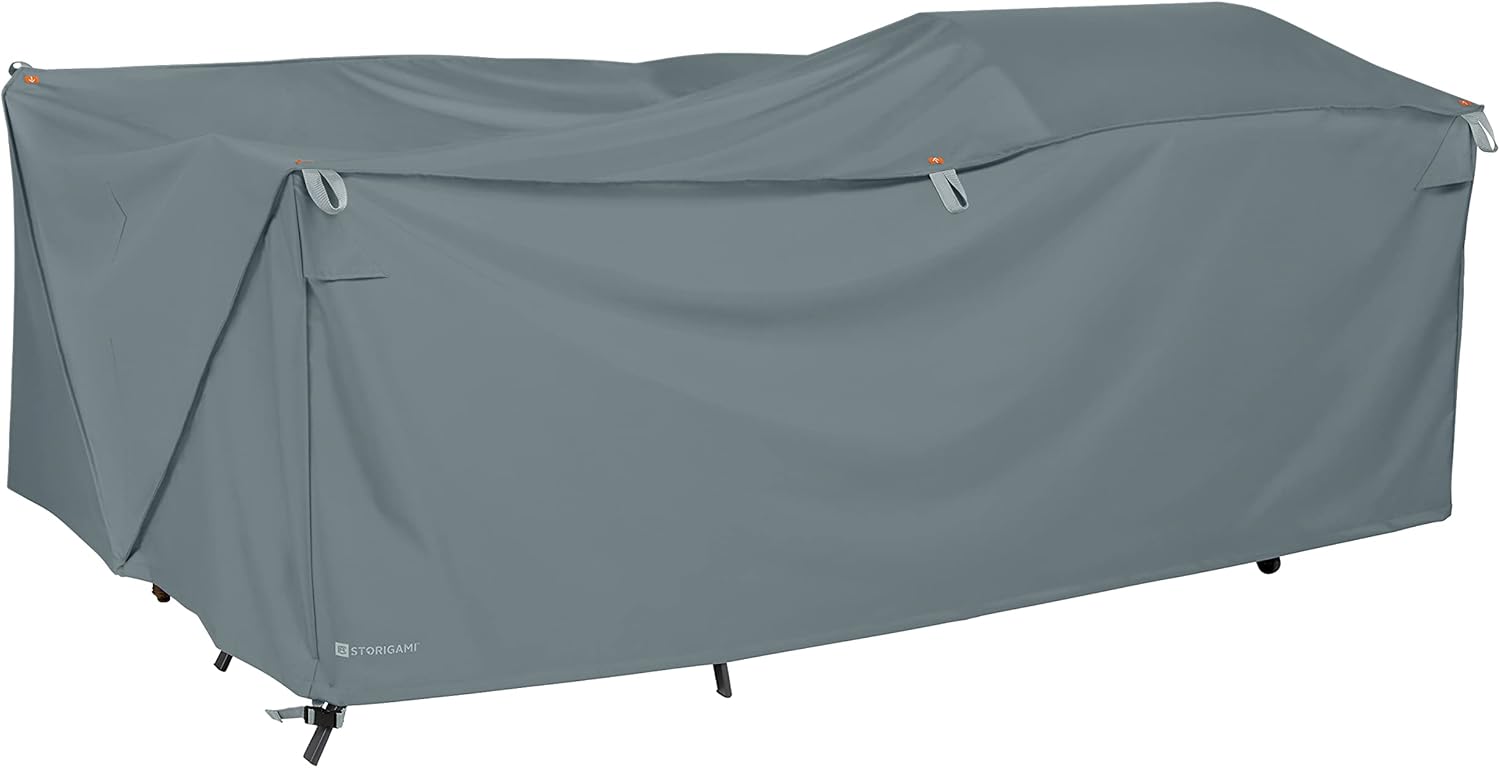Classic Accessories Storigami Water-Resistant 100 Inch Easy Fold Patio Furniture Cover, Monument Grey, Patio Furniture Covers : Patio, Lawn & Garden