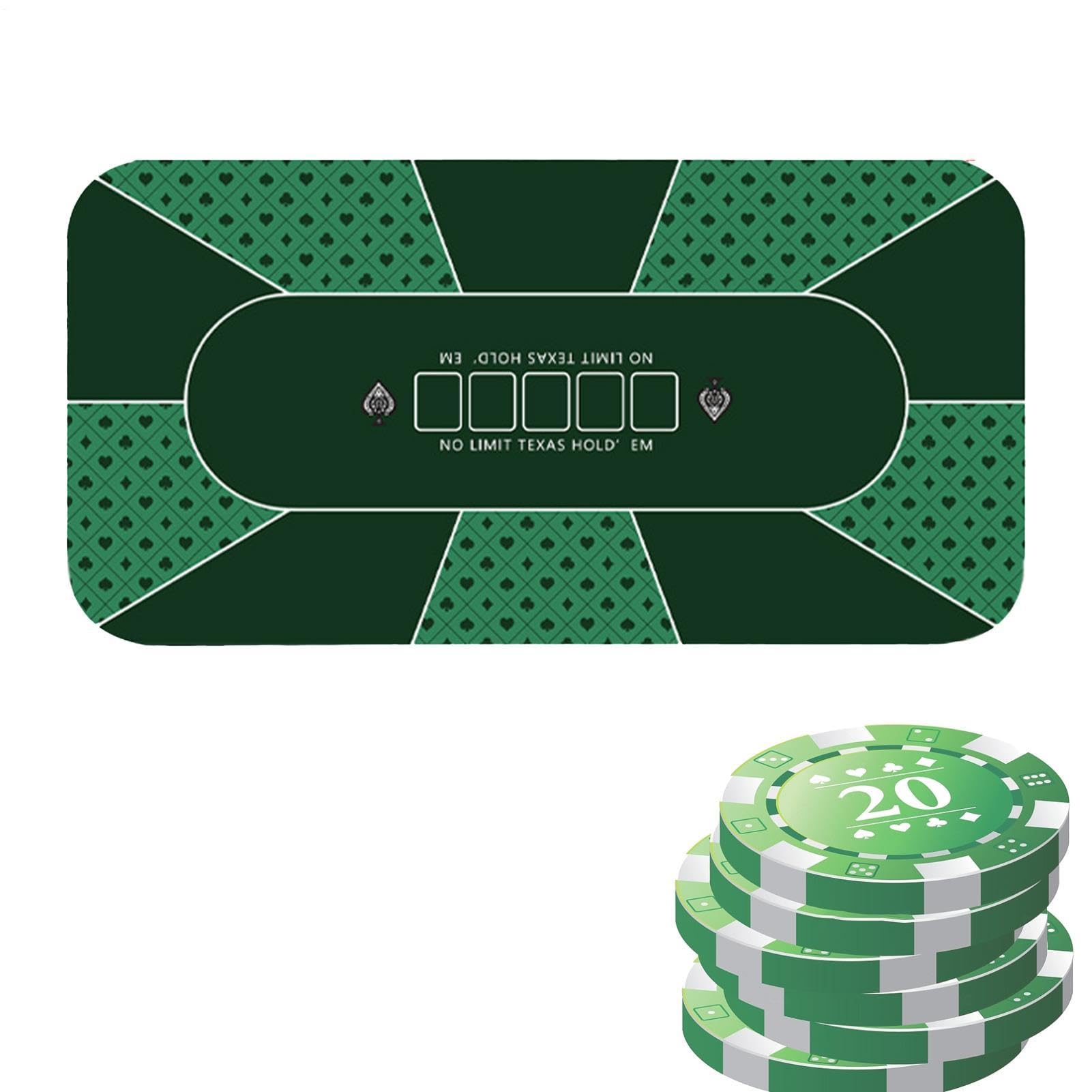 Tappetino superiore antiscivolo per tavolo da , copertura antiscivolo per tavolo da | Texas Holdem - Tappetino da poker per Texas Holdem, giochi di carte, feste a tema, serate di poker, raccolte fondi