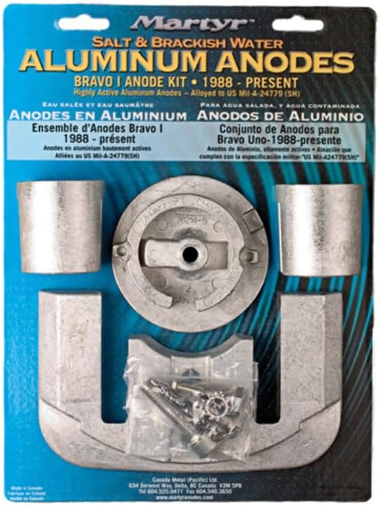 Martyr CMBRAVO1KITA Anodes Bravo 1 Anode Kit Aluminum