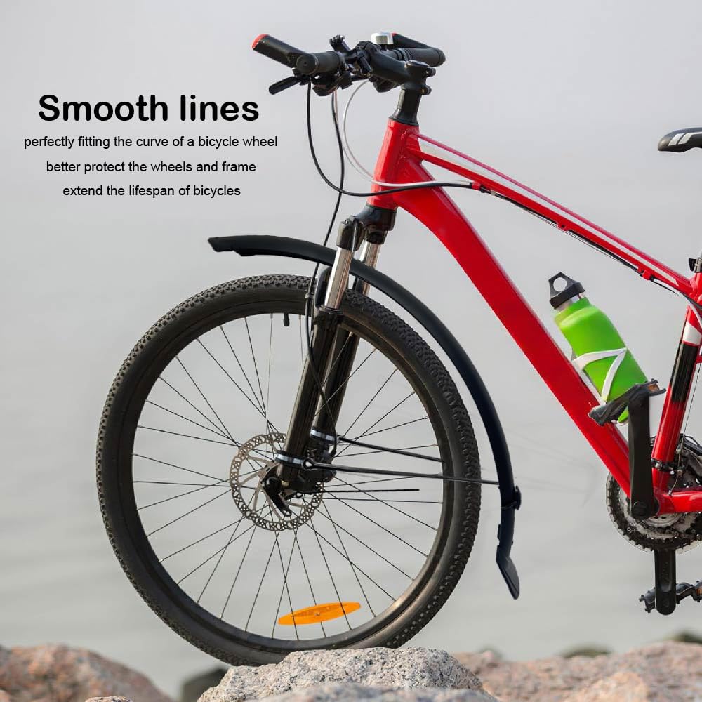 Fat Tire Bike Fenders 26 x 2.5~3.0inch Wide Tire Mudguard Set Front and Rear 2 Parts-Universal Full Cover Bike Fenders Fit for Mountain Road Bike Electric Bike Beach Bike