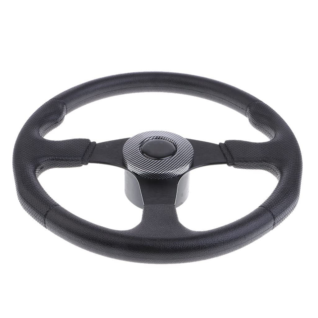Koło sterowe dla Marine Boat Black 340mm z adapterem stożkowym