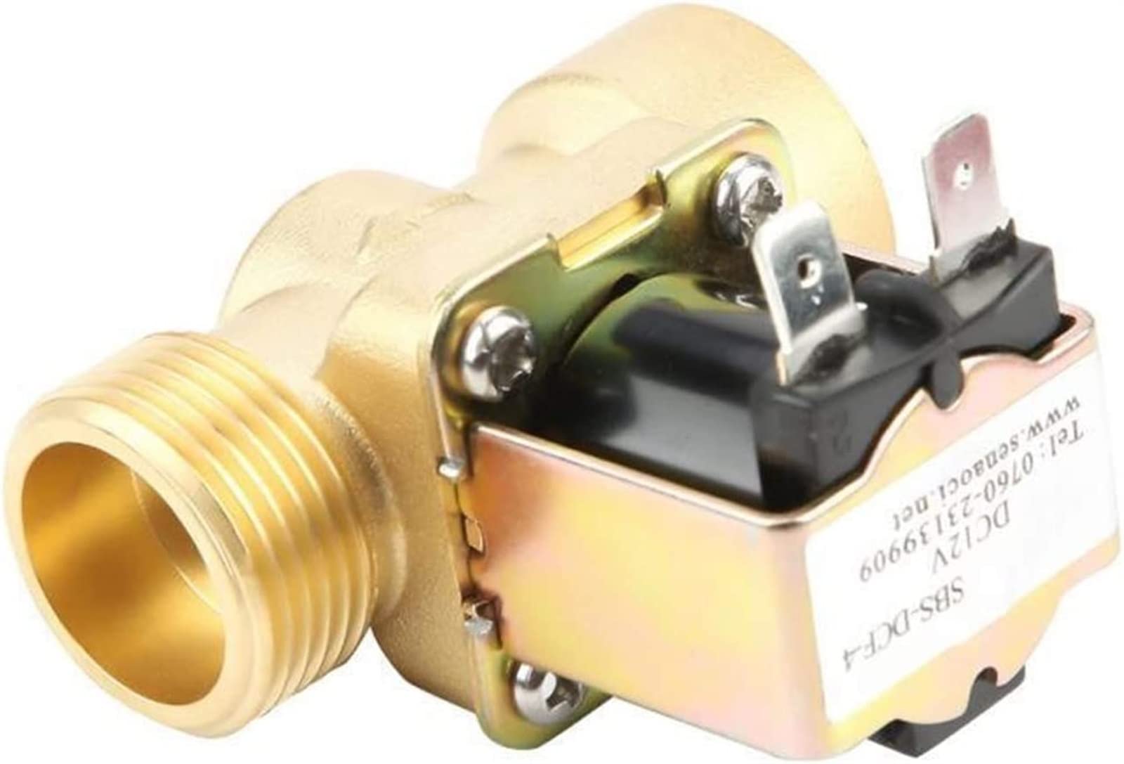 Elettrovalvola elettrica normalmente chiusa 12V G3/4 in ottone